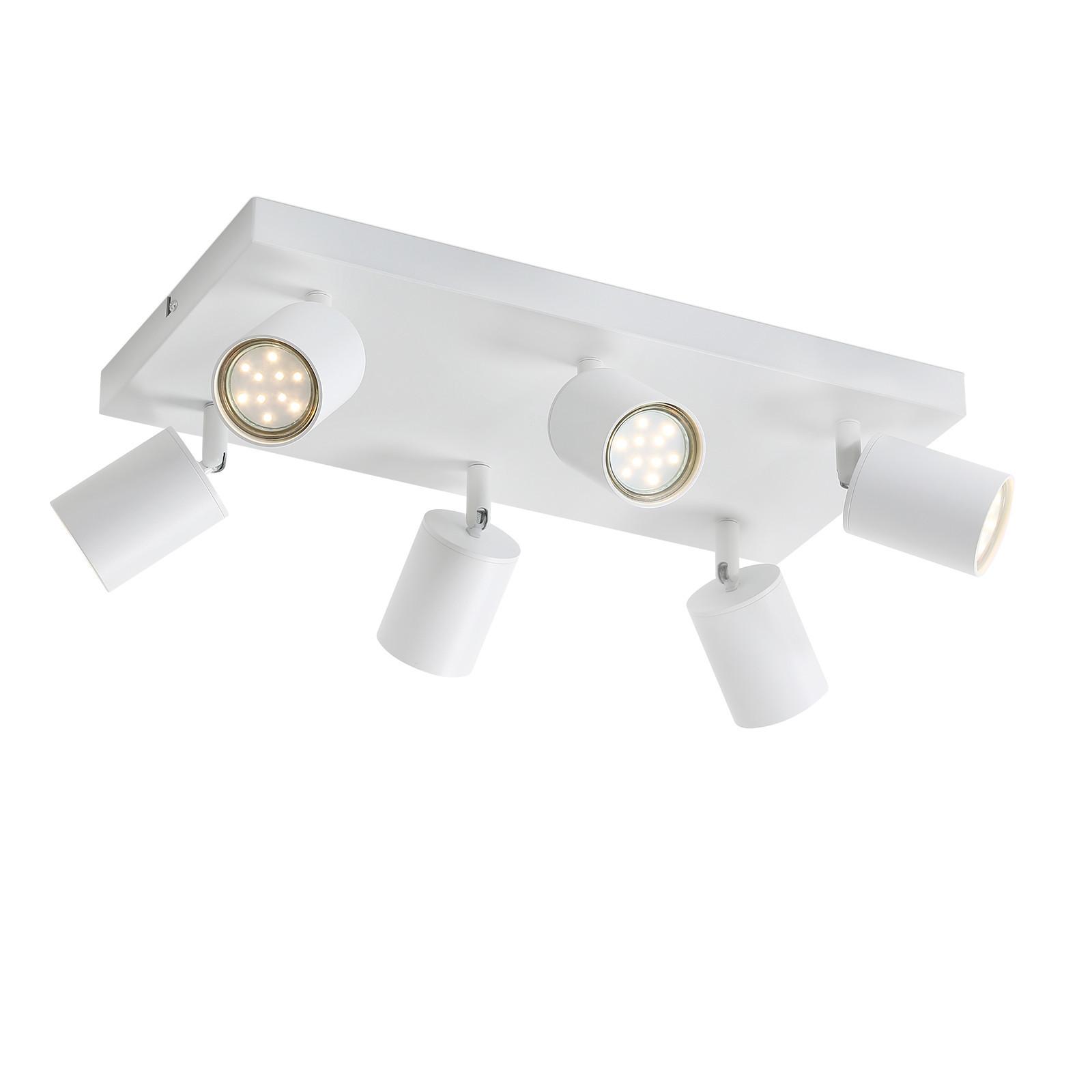 DECKENSTRAHLER Eiszapfen 6-flammig 40/20/14 cm - Weiß, Metall (40/20/14cm) - Nettlife