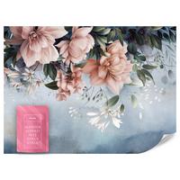 FOTOTAPETE für Schlafzimmer Blumen Blätter Pflanzen Natur 500x350 - Rosa/Weiß, Papier (500/350cm) - Muralo
