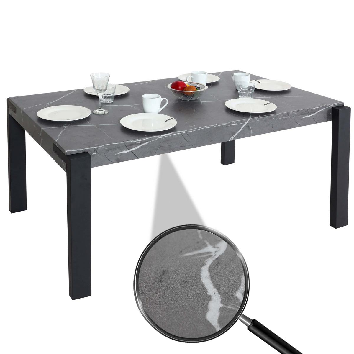 ESSTISCH rechteckig Grau - Grau, Holzwerkstoff (80/140/76cm) - MCW