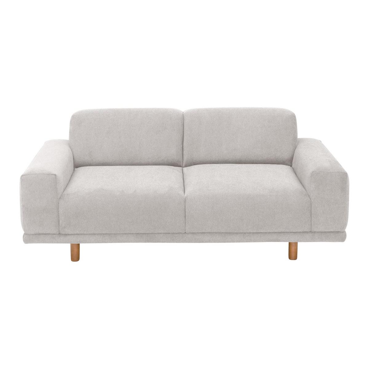 SOFA 2-Sitzer Kattryna Flachgewebe silber - Silberfarben, Kunststoff (162/70/92cm) - 58aufmkessel