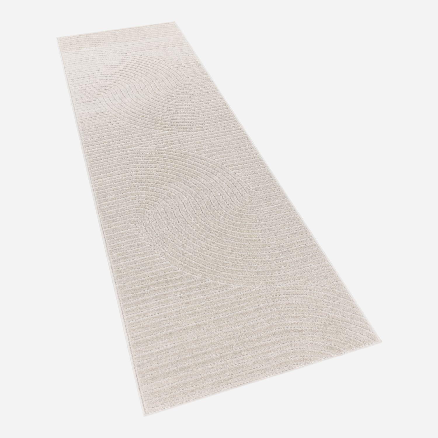 KURZFLORTEPPICH, mit Struktur, Florhöhe 6 mm, Creme, 80 x 250 cm - Creme, Textil (250/80cm) - KADIMA DESIGN