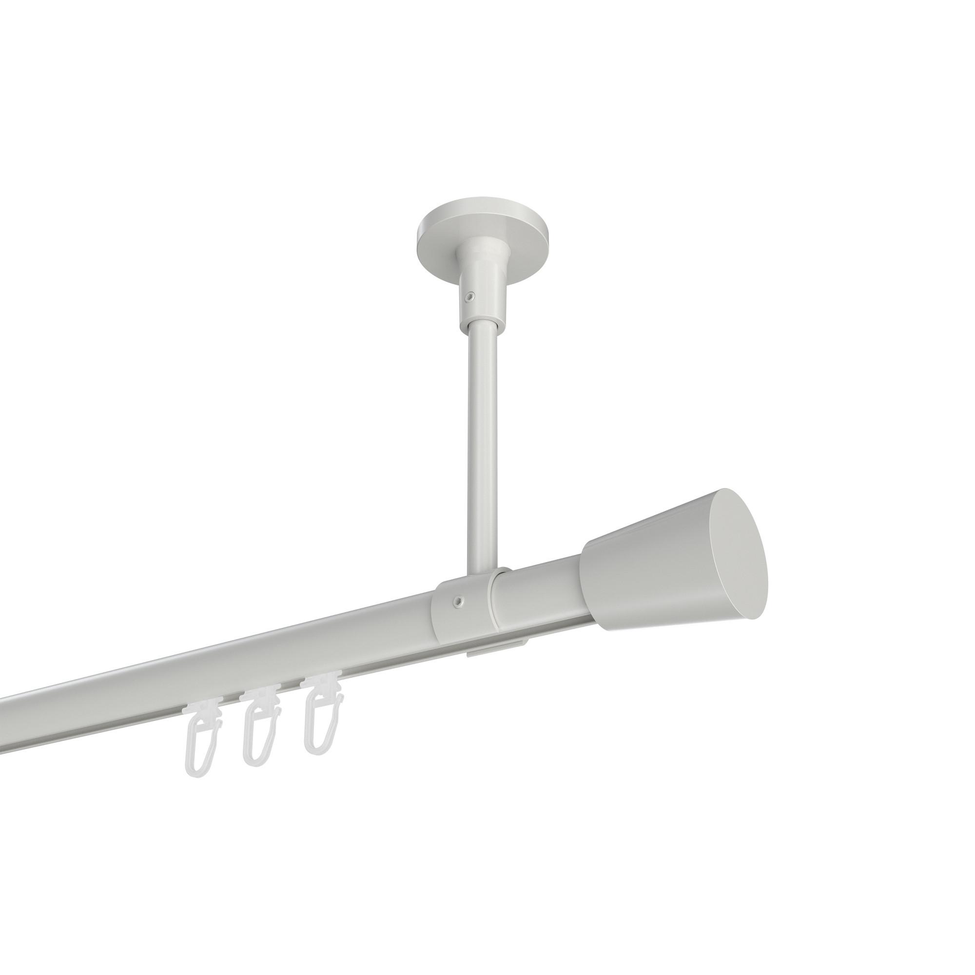 GARDINENSTANGE INNENLAUF Sonette Sitra 160 cm, 1-läufig, 20 mm Ø Weiß - Weiß, Metall (160cm) - INTERDECO