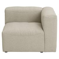 SOFA Element Armlehne rechts Kattrina Flachgewebe creme - Creme, Kunststoff (100/73/100cm) - 58aufmkessel