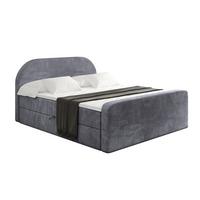 BOXBETT mit Matratze H4 und Lattenrost - NOX-Z - 180x200 - Dunkelgrau Casablanca - Dunkelgrau, Holzwerkstoff (180/200cm) - ALTDECOR