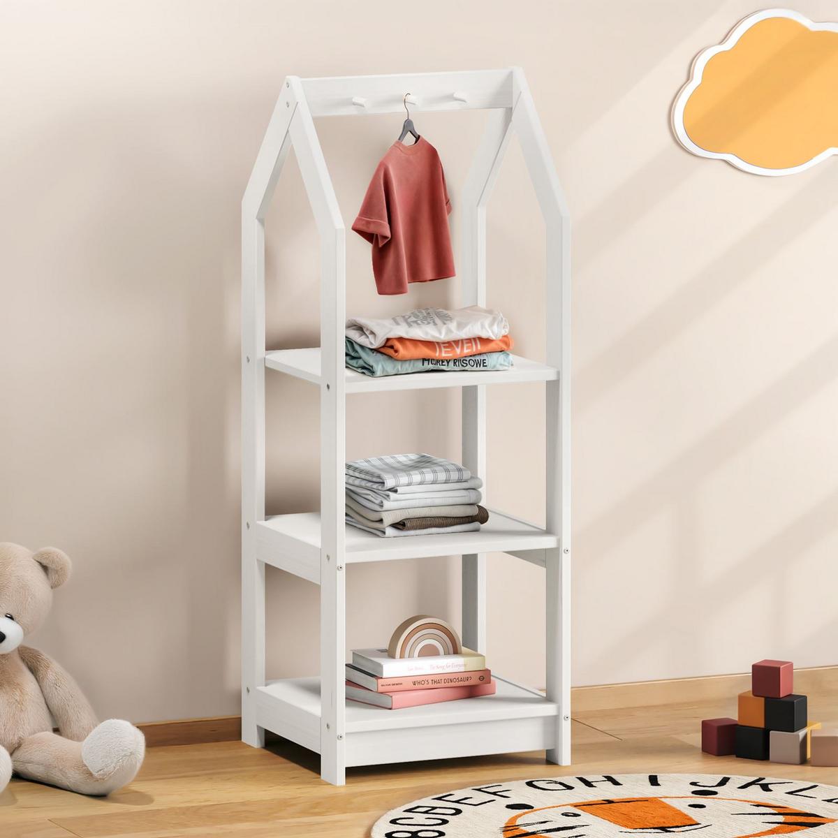 KINDERREGAL SALLY - Weiß, Holz (44/118/42cm) - IDIMEX