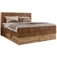 BOXBETT WOOD CLASSIC KING 160/200 - Orange Cord - H3 - Orange, Textil (160/200cm) - MKS