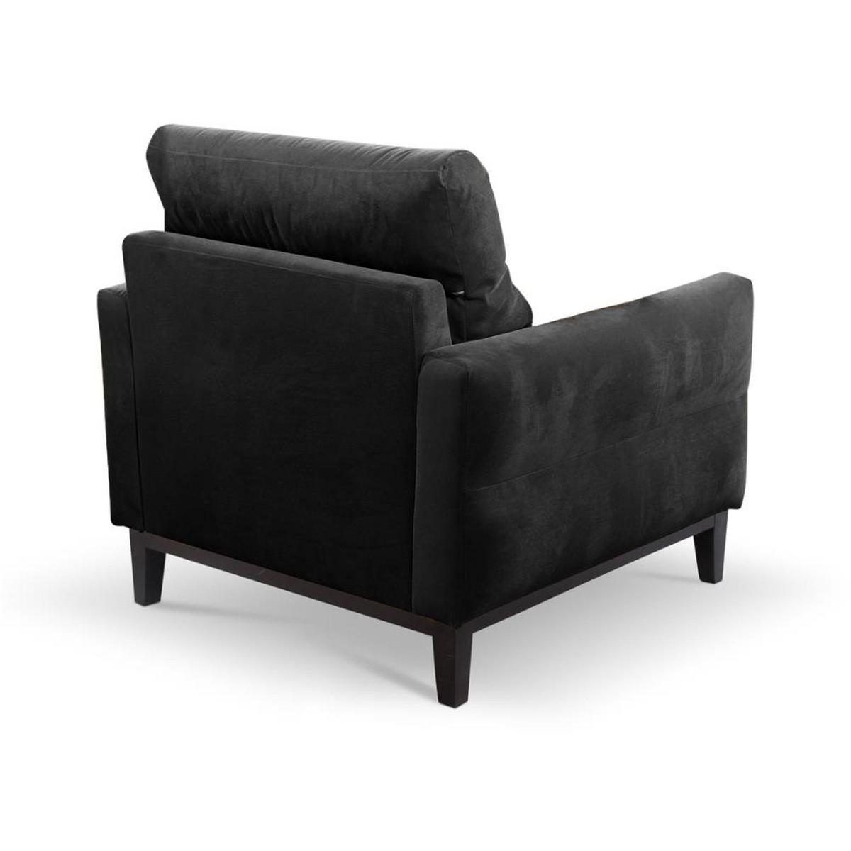RELAXSESSEL Belweder Velours schwarz - Wengefarben/Schwarz, Holz/Textil (94/95/94cm) - Beautysofa