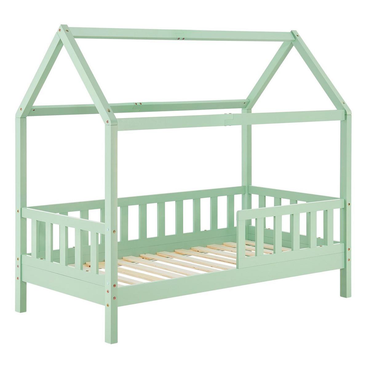 KINDERBETT Marli mint 90x200 cm mit Bettkasten - Mintgrün, Holz (90/200cm) - Juskys