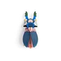 WANDDEKO Japanischer Käfer 12/7 cm - Blau, Wellpappe (12/7/31cm) - Studio Roof