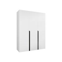 DREHTÜRENSCHRANK Mila I 150 - Schwarz/Weiß, Holzwerkstoff/Kunststoff (150/202/52cm) - MIRJAN24