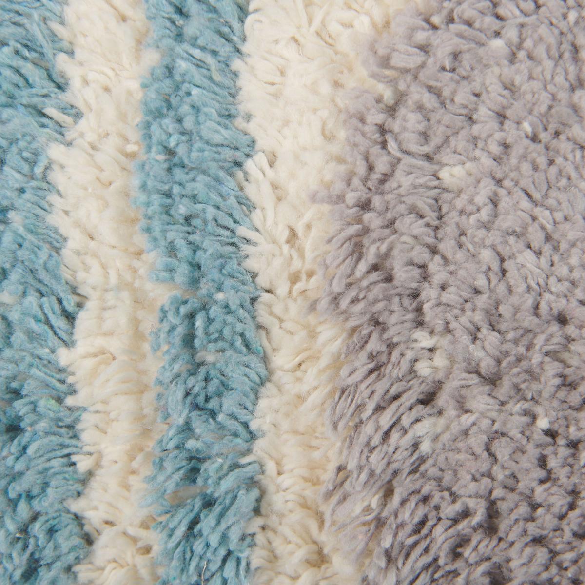 DEKOKISSEN 2er-Set Weiß 30/50 cm Cassiope - Blau/Multicolor, Textil (30/50cm) - Beliani
