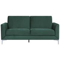3-SITZER-SOFA Samtstoff Grün Fenes - Grün, Textil (188/90/75cm) - Beliani