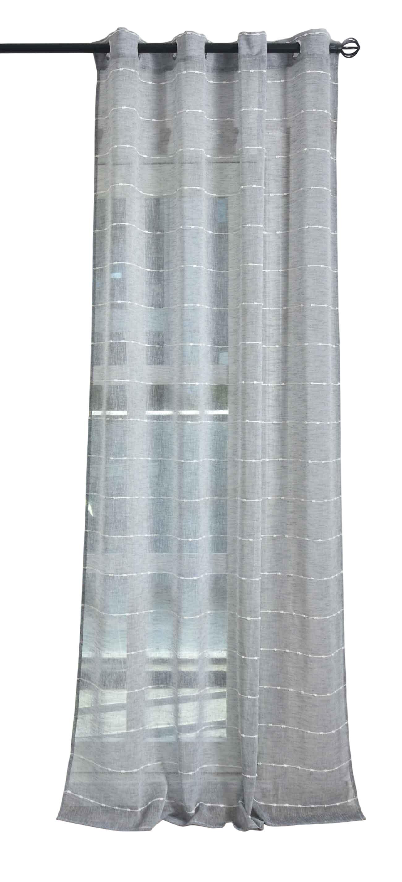 VORHANG »Kassel« HxB 245x140 cm Grau - Grau, Textil (140/245cm) - Gardinenbox