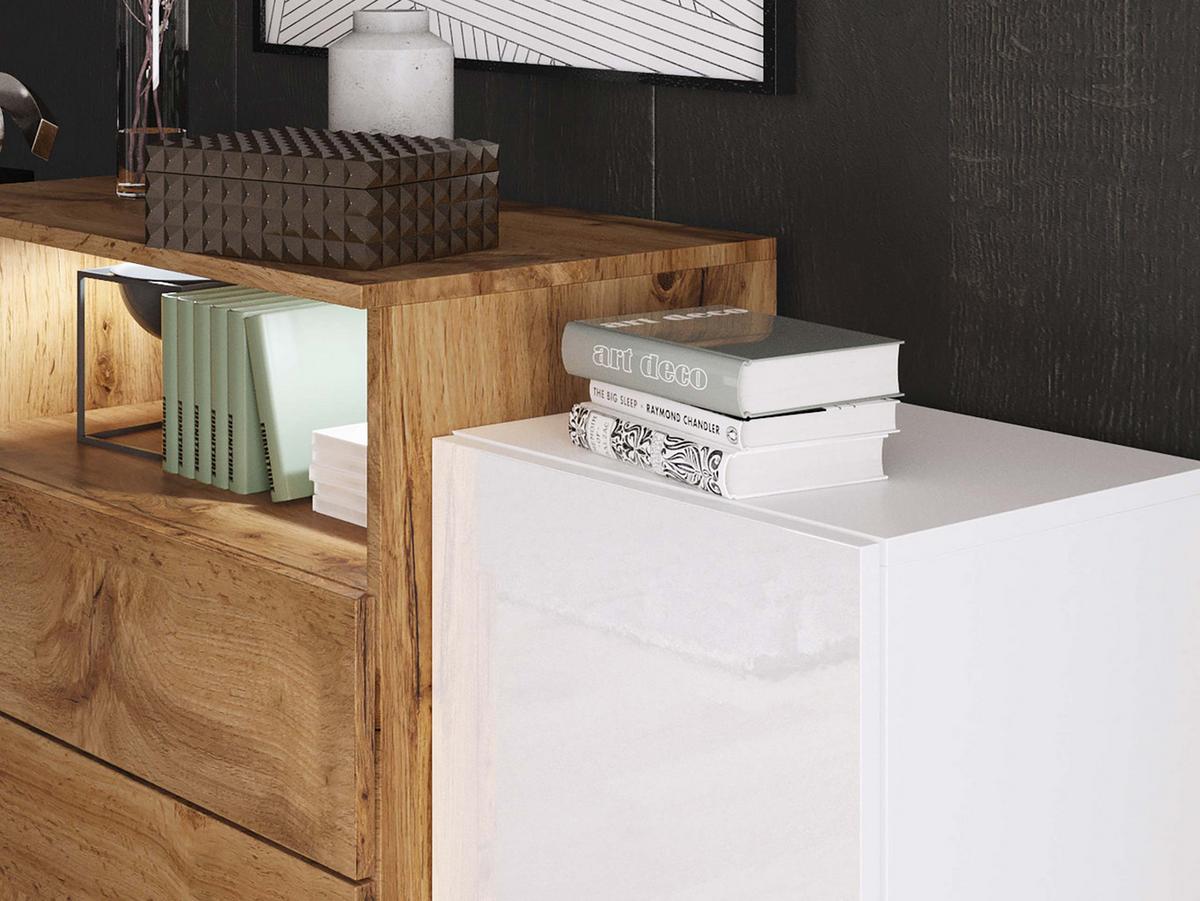 SIDEBOARD Urban III - Alufarben/Braun, Holzwerkstoff/Kunststoff (150/81/39cm) - MIRJAN24