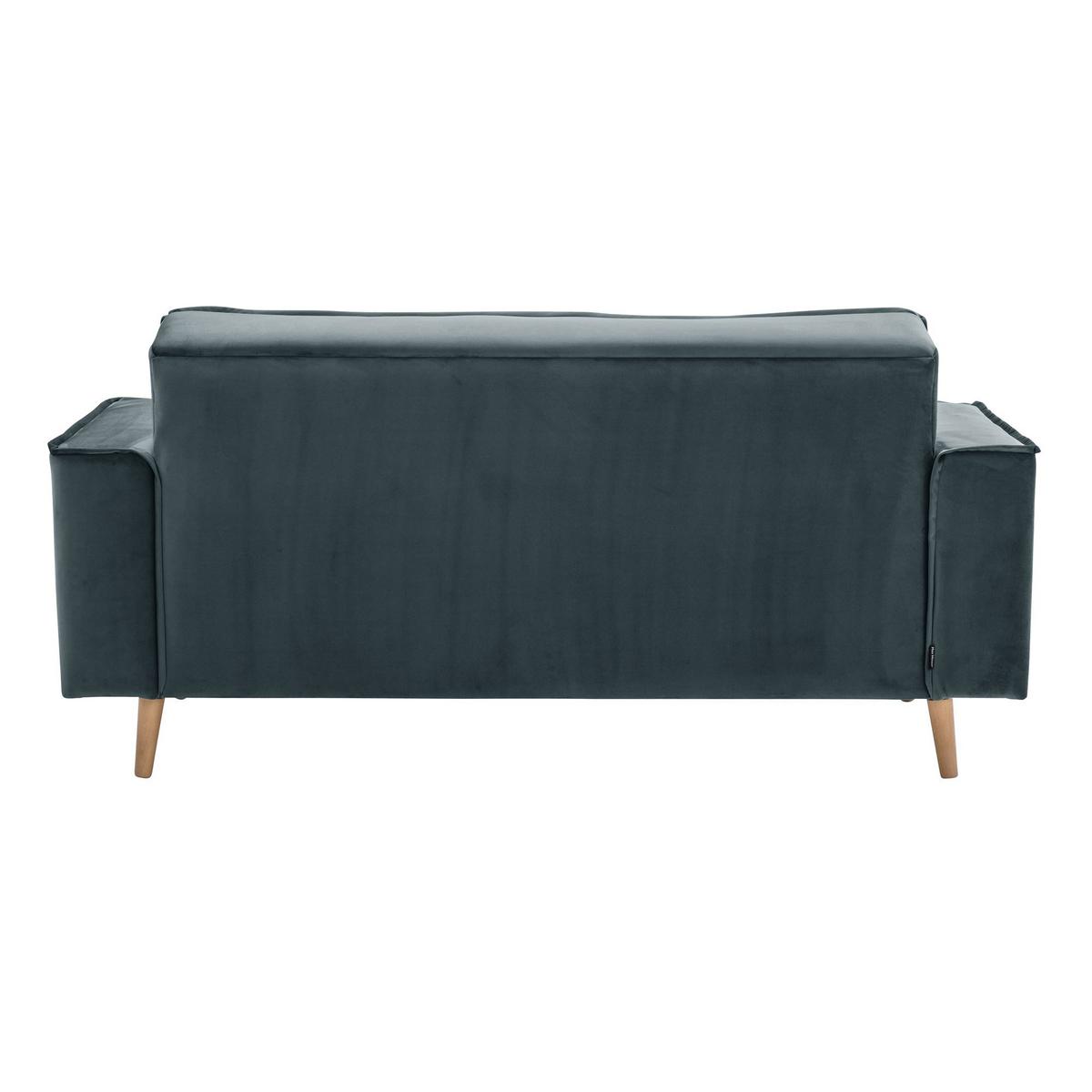 SOFA 2-Sitzer Kavindra Samtvelours azur - Aubergine, Kunststoff (180/84/78cm) - 58aufmkessel