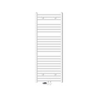 BADHEIZKÖRPER Sahara 600x1500 mm Weiß gebogen mit Ventil Durchgang - Weiß, Metall (60/150/3cm) - LuxeBath