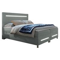 BOXBETT Enter LED - H3 - Hellgrau, Holz (180/200cm) - MIRJAN24