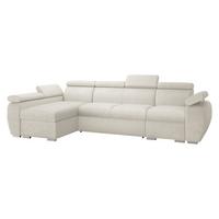 ECKSOFA Boston LCP, Seite: Links LCP+2R+1P(65) - Silberfarben/Creme, Holz/Textil (320/170cm) - MIRJAN24