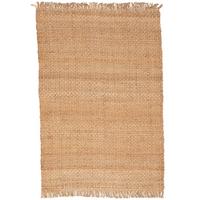 NATURFASER TEPPICH JUTE SALSA MIT FRANSEN - Beige, Textil (120/170cm) - Pergamon