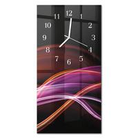 WANDUHR aus Glas 30x60 cm - Abstrakte Kunst - Lila, Glas (30/60/0.4cm) - TULUP