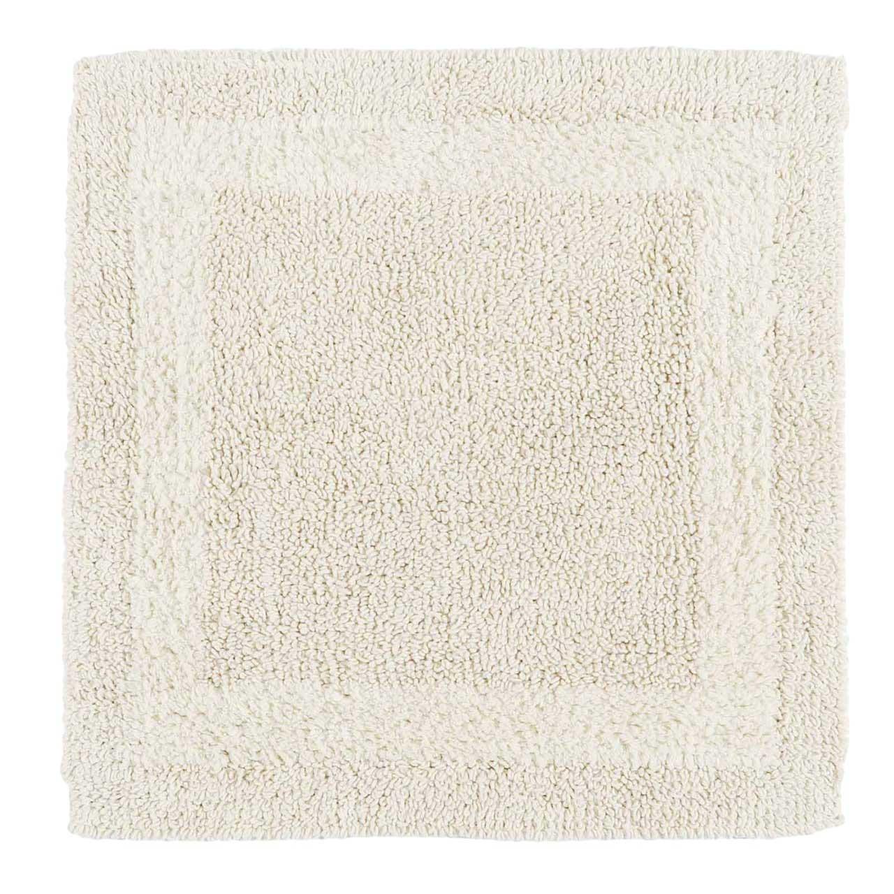 DUSCHVORLEGER 50/50 cm, 100% Baumwolle, wendbar - Creme, Textil (50/50cm) - Homescapes