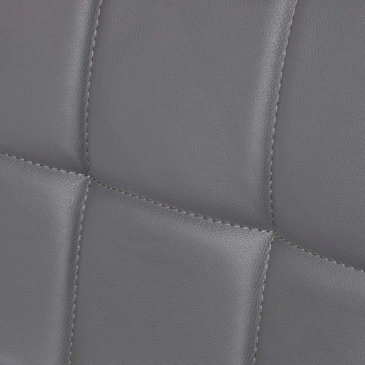 BARSTUHL Bramley mit Lehne, Kunstleder, drehbar & höhenverstellbar - Grau, Textil (44/113/44cm) - Homescapes
