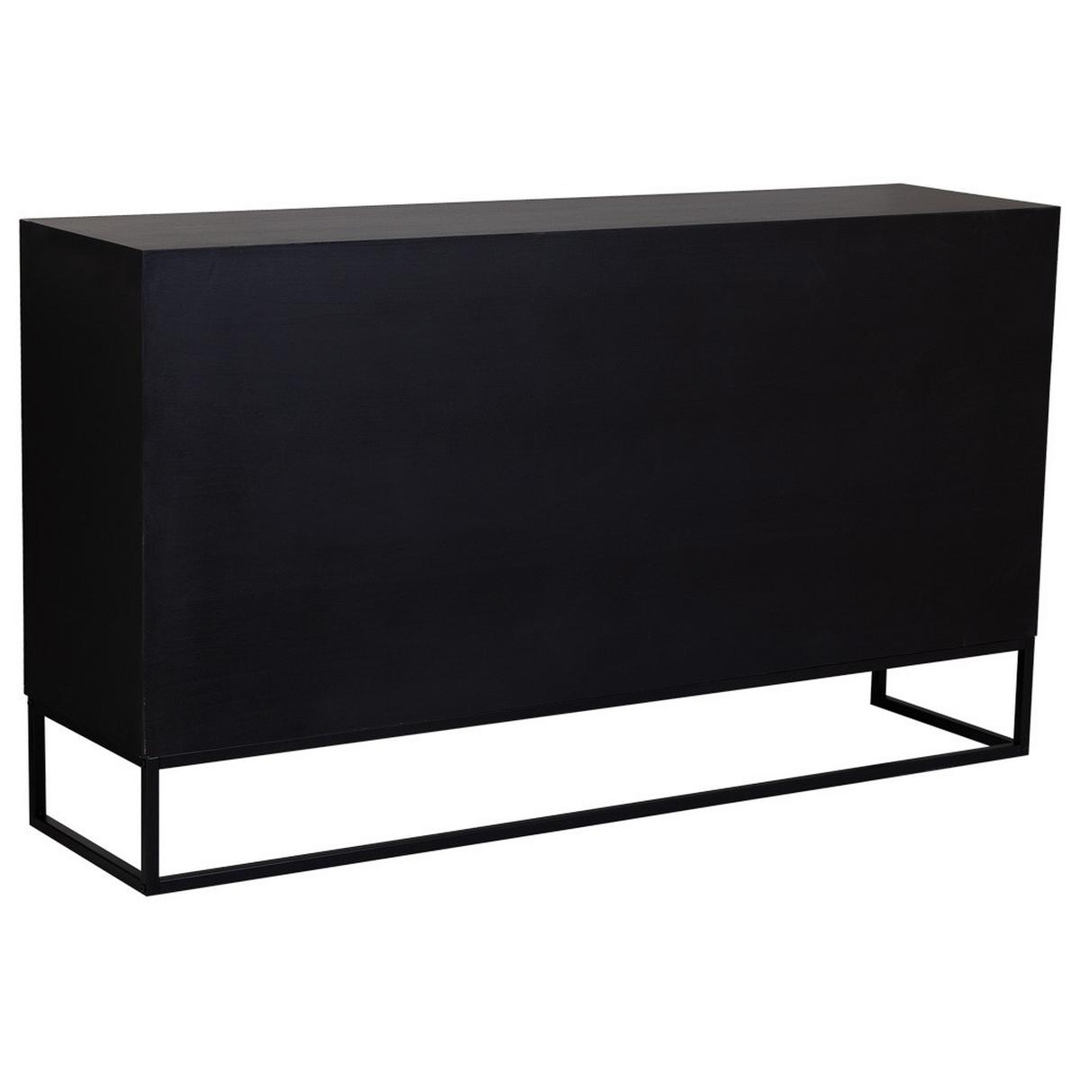 SIDEBOARD mit 3-türiges aus holz und metall 160x41x90 cm - Braun, Holz (160/90/41cm) - Wanderlust