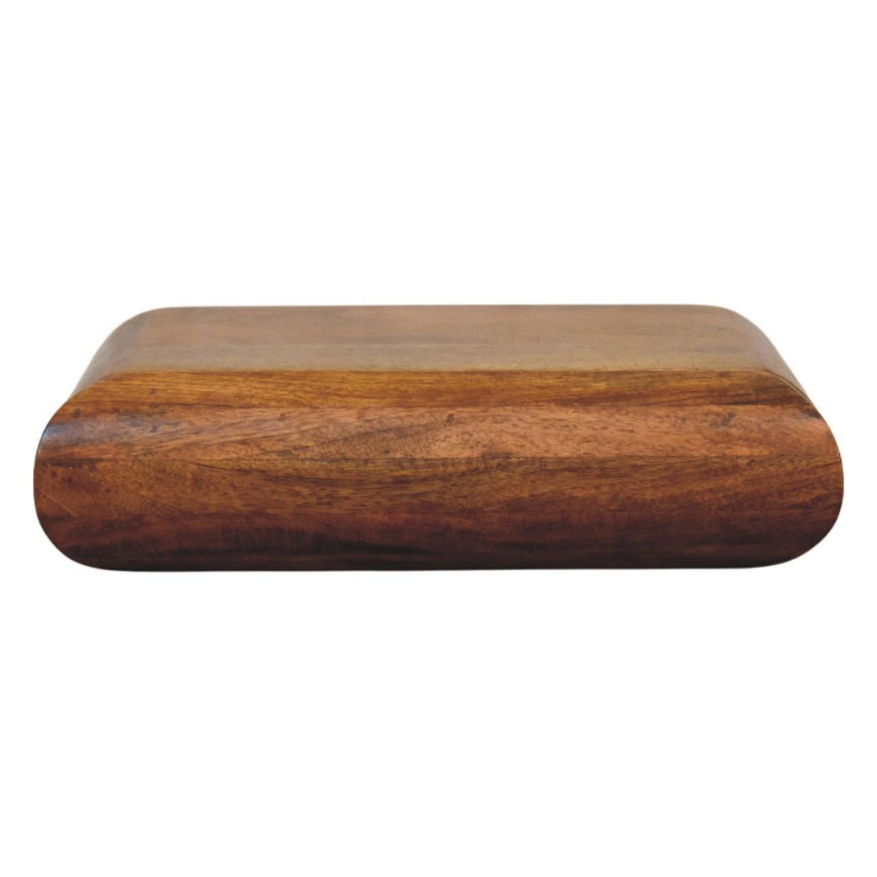 NACHTTISCH aus massivem Mangoholz, Amber-Eichen-Finish, 1 Schublade, braun. - Braun, Holz (45/12/32cm) - Artisan Furniture