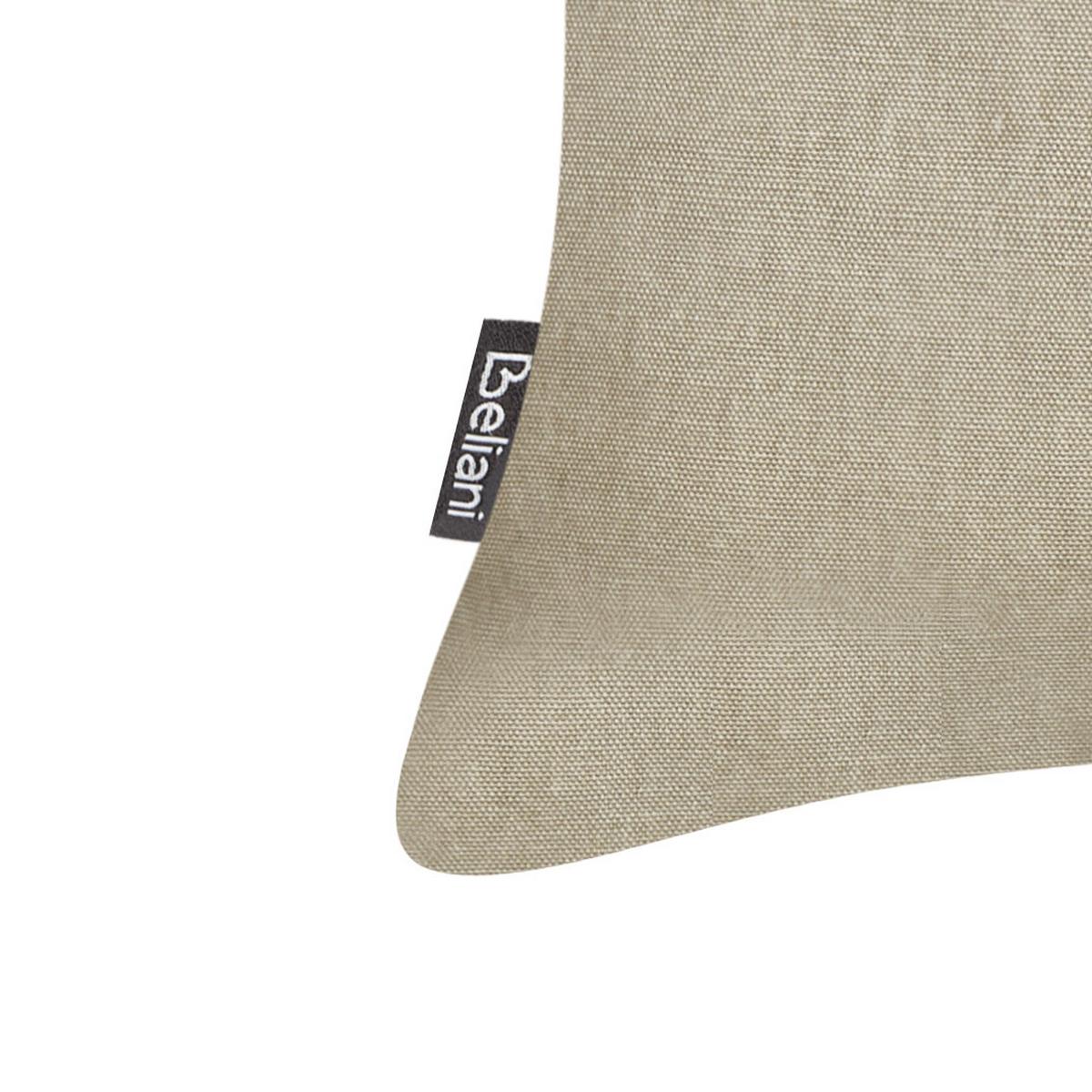 DEKOKISSEN 2er-Set Taupe 45/45 cm Velleia - Taupe/Weiß, Naturmaterialien (45/45cm) - Beliani
