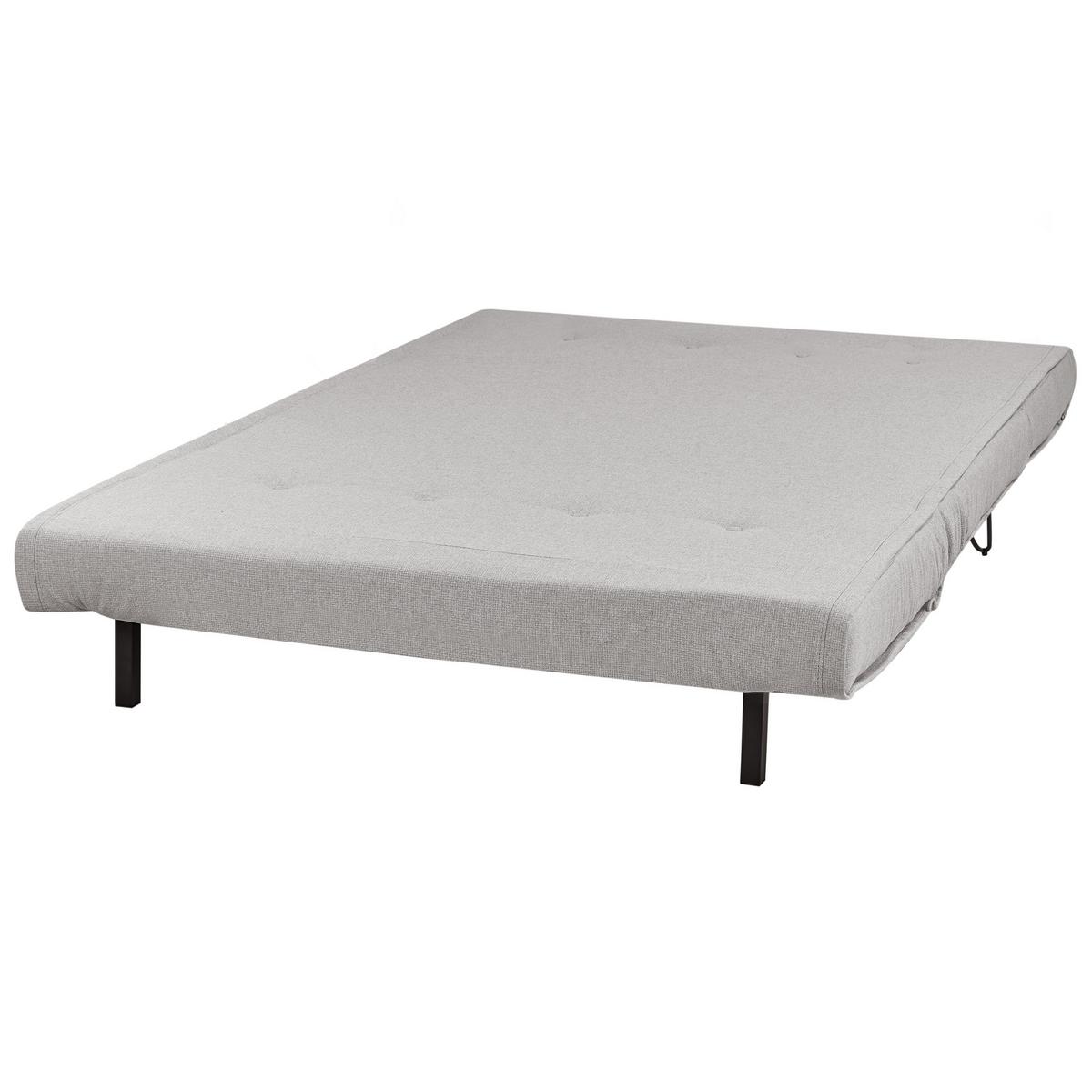 2-SITZER-SCHLAFSOFA hellgrau/schwarz Vestfold - Schwarz/Grau, Textil (130/81/78cm) - Beliani