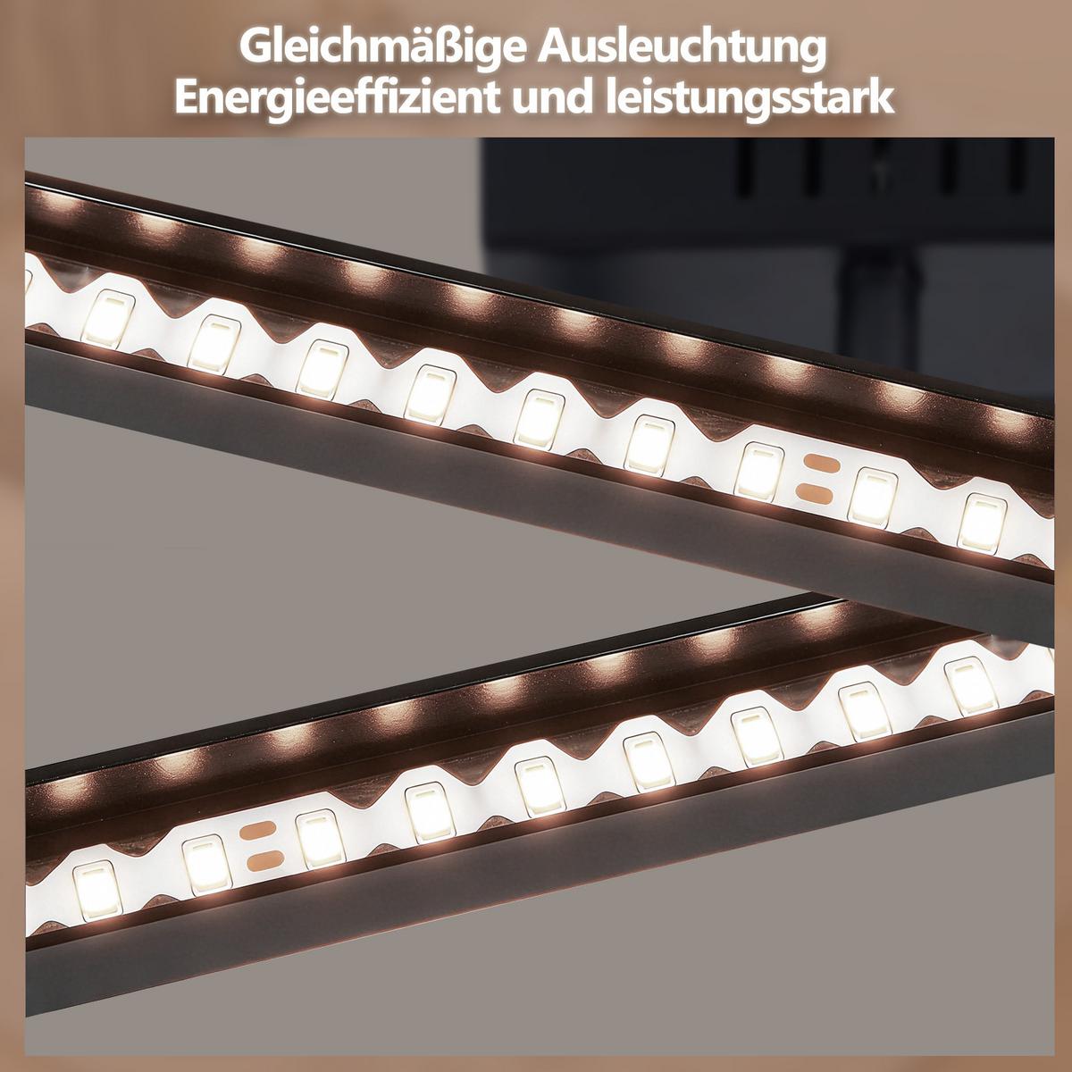 LED DECKENLEUCHTE Delwynne 39.5/39.5/6.7 cm - Schwarz, Kunststoff (39.5/39.5/6.7cm) - ZMH