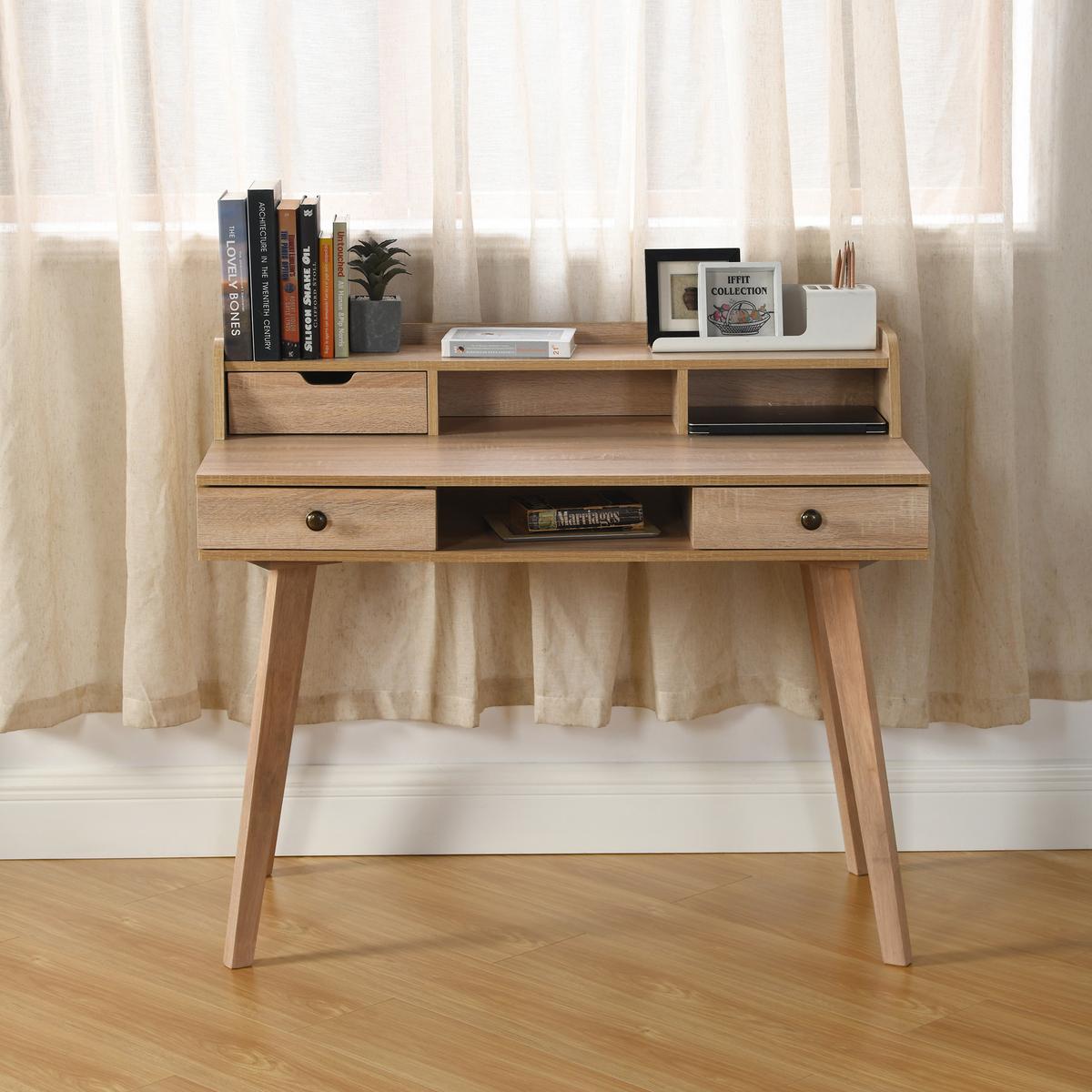 SCHREIBTISCH 100/50/91cm Beige - Beige, Holz/Holzwerkstoff (105/55/90cm) - Urban Meuble