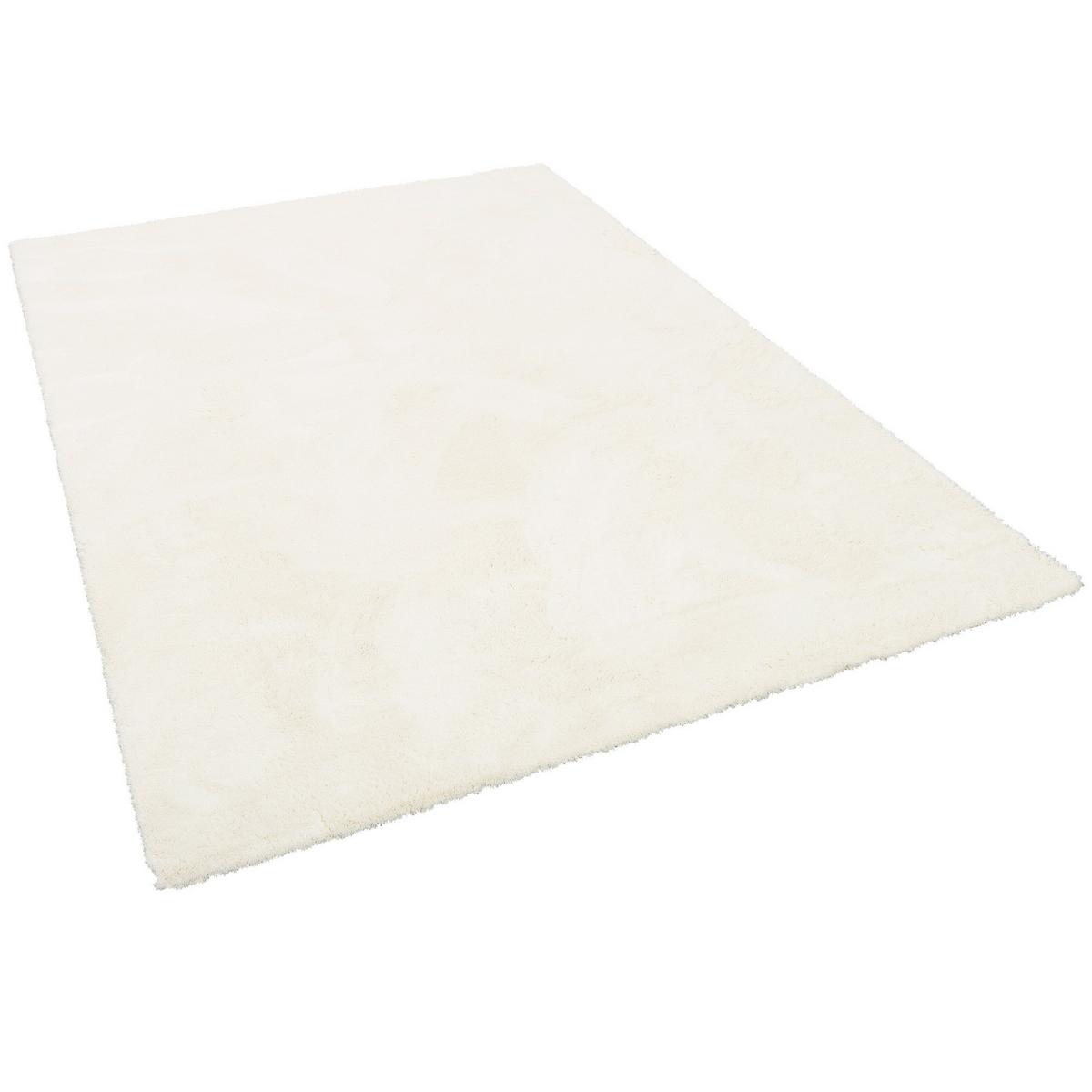 LUXUS HOCHFLOR SHAGGY TEPPICH VELVET - Weiß, Textil (80/160cm) - Snapstyle