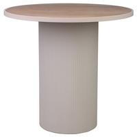 TISCH aus Metall und Holz, 65x61cm - Beige, Metall (65/65/60.5cm) - Wanderlust