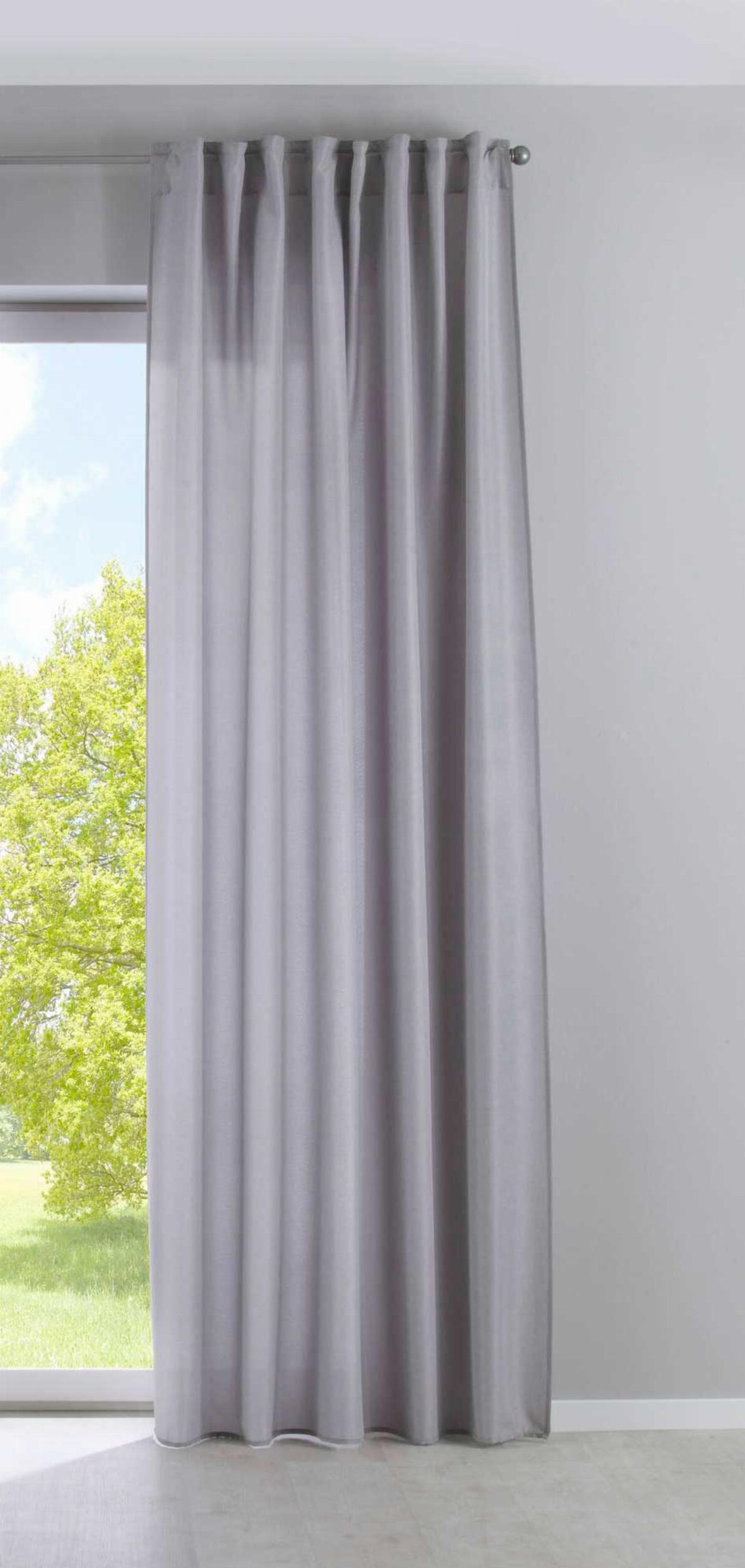 SCHLAUFENGARDINE 2ER SET »Jena« HxB 250x300 cm Silber - Silberfarben, Textil (300/250cm) - Gardinenbox