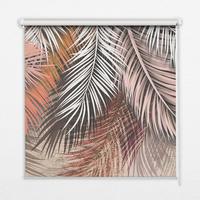 INNENROLLO - Fensterrollo - Rollo - 80x140 cm - Blätter - Grau, Kunststoff (80/140/0.5cm) - TULUP