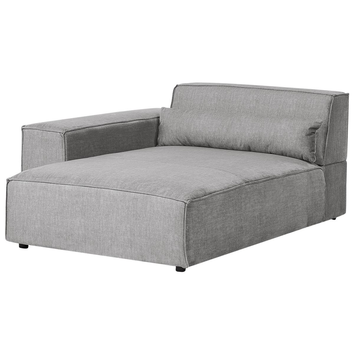 ECKSOFA Modul 4-Sitzer rechtsseitig Grau Stoff Hellnar - Dunkelgrau, Textil (364/176cm) - Beliani