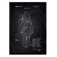 POSTER Astronautenanzug Patent A3 Rahmenlos - Schwarz, Papier (29.7/5/42cm) - Nacnic