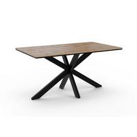 ESSTISCH DARGO 160 x 90 x 73,5 cm - Eiche Wotan/Schwarz, Holz (160/90/73.5cm) - MASSENO