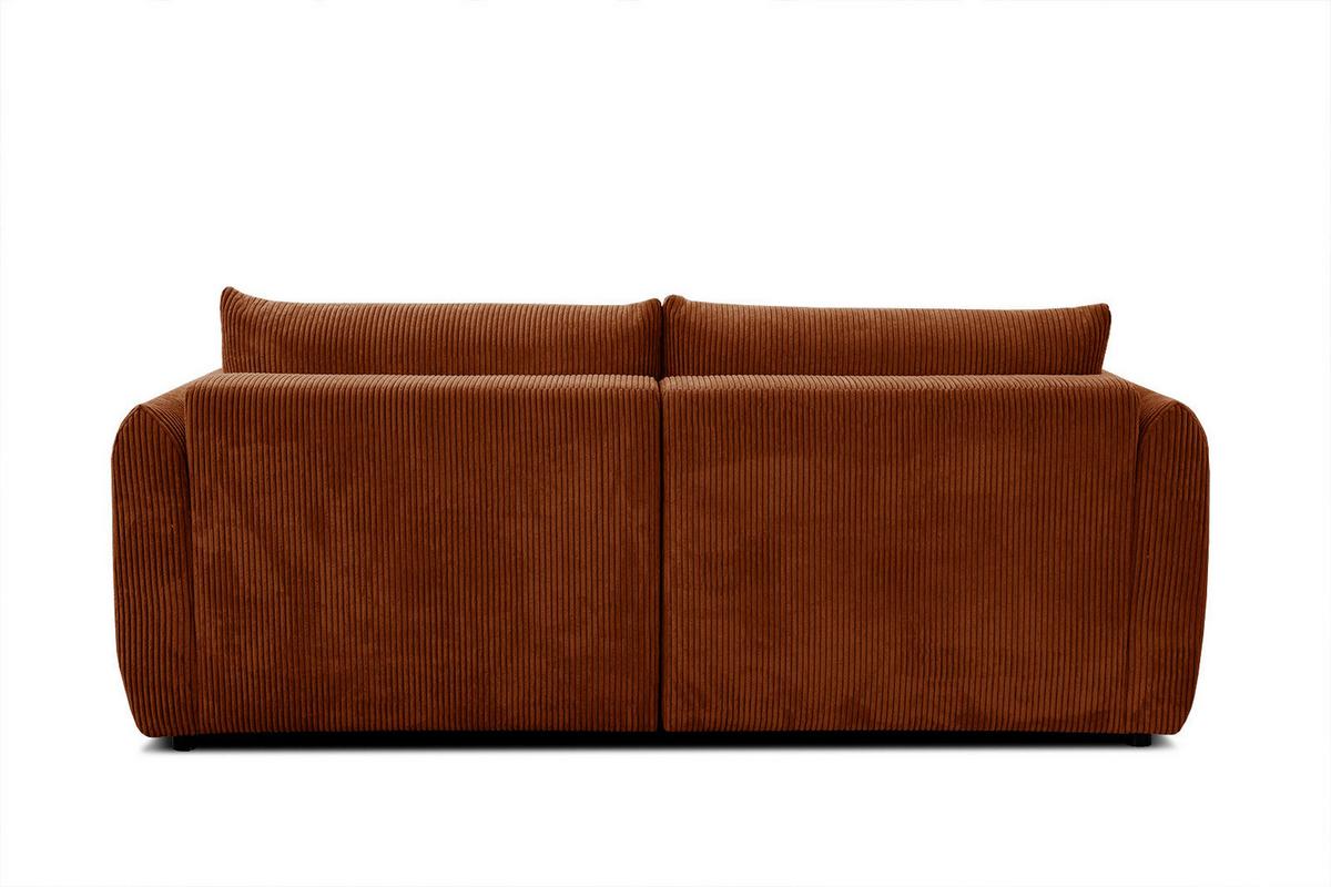 ECKSOFA TAUER 3-Sitzer, orange - Schwarz/Orange, Holzwerkstoff/Kunststoff (206/173cm) - Wozimo