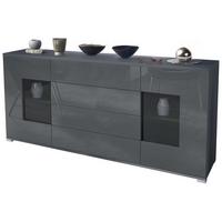 SIDEBOARD Grömitz Grau Hochglanz - Grau, Holzwerkstoff (166.5/75.5/35cm) - Vladon