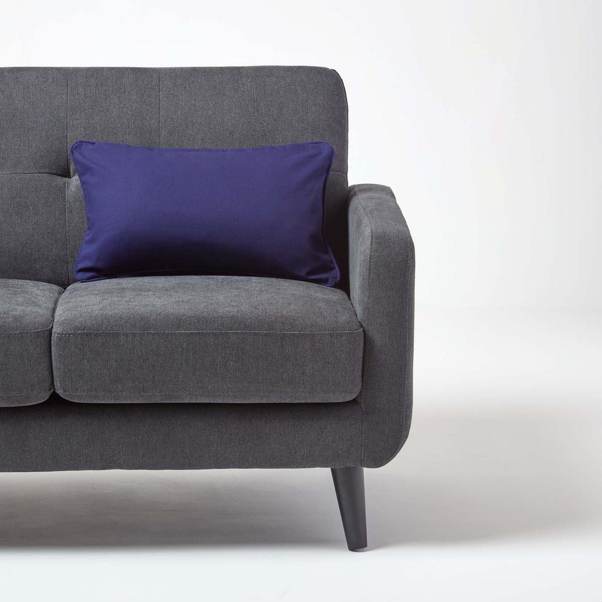 KISSENHÜLLE dunkelblau 30/50 cm, 100% Baumwolle - Dunkelblau, Textil (30/50cm) - Homescapes