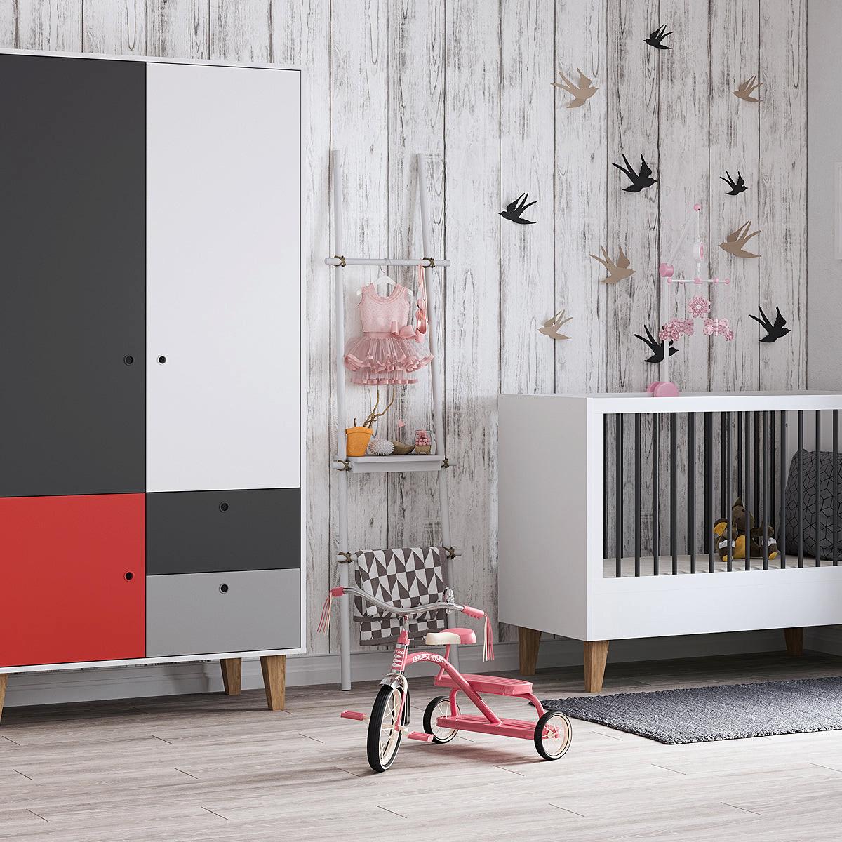 BABYZIMMER 2-teilig Concept rot - Rot, Holzwerkstoff (144.5/97/75cm) - Petits-meubles