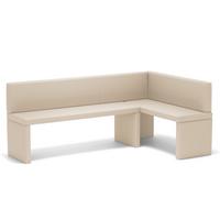 ECKBANK rechts OWEN Kunstleder, 142/196 cm Beige - Beige, Holz/Kunststoff (142/196cm) - Idohome