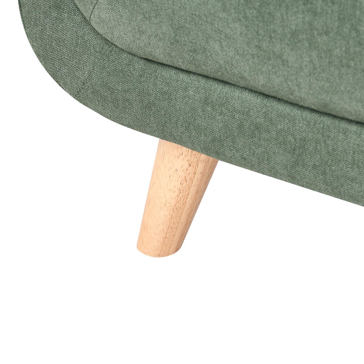 OTTOMANE Stoff Grün Habo - Hellbraun, Textil (134/42/60cm) - Beliani