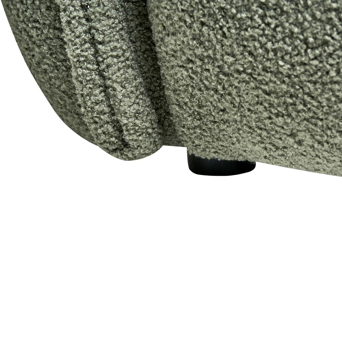2-SITZER-SOFA Bouclé Grün Halba - Grün, Textil (174/80/85cm) - Beliani