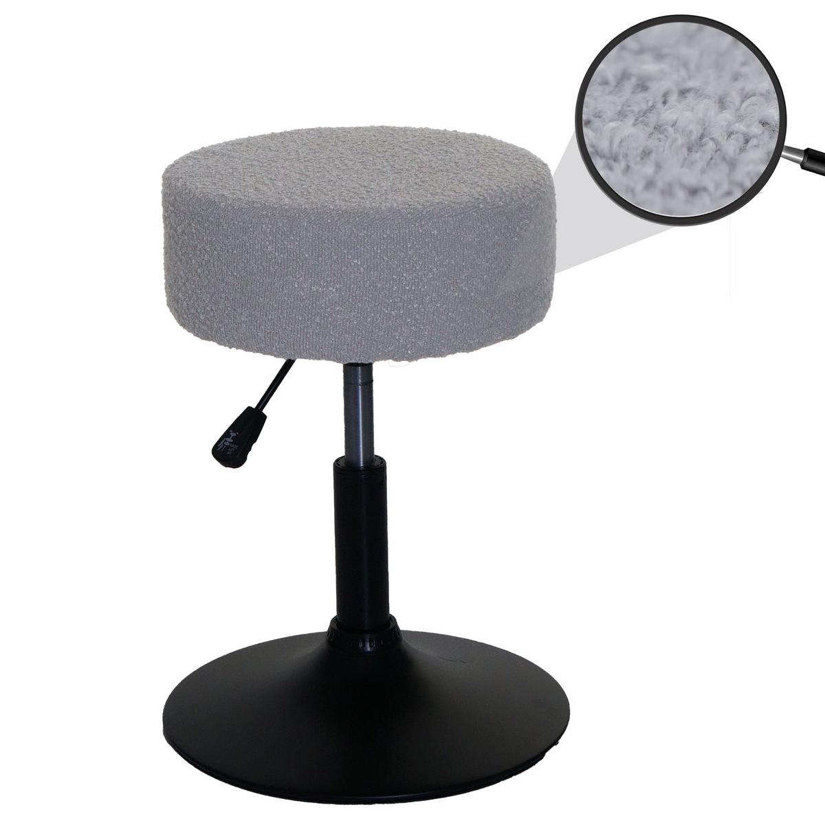 HOCKER Hellgrau - Hellgrau, Textil (37/57/37cm) - MCW
