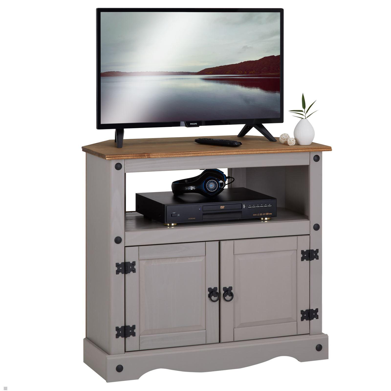 TV RACK RAMON - Naturfarben/Grau, Holz (85/79/43cm) - CARO-Möbel
