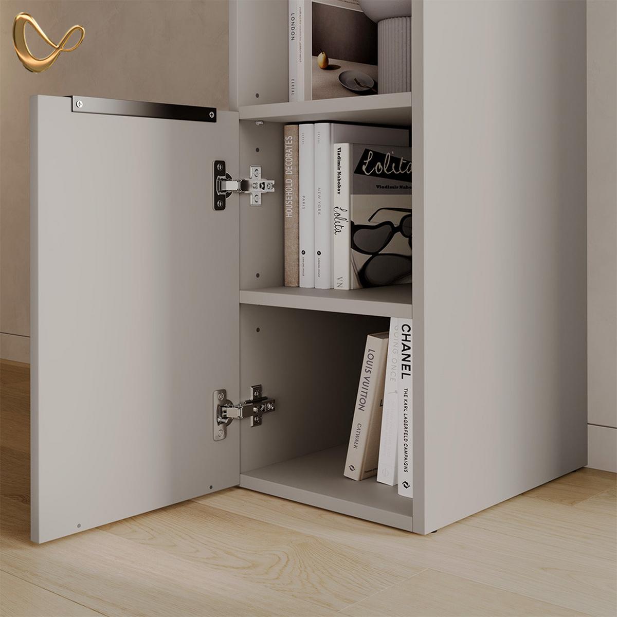 UNIVERSALSCHRANK Piave Greige mit einer Tür - Greige, Holzwerkstoff (30.2/120/40cm) - Livinity®