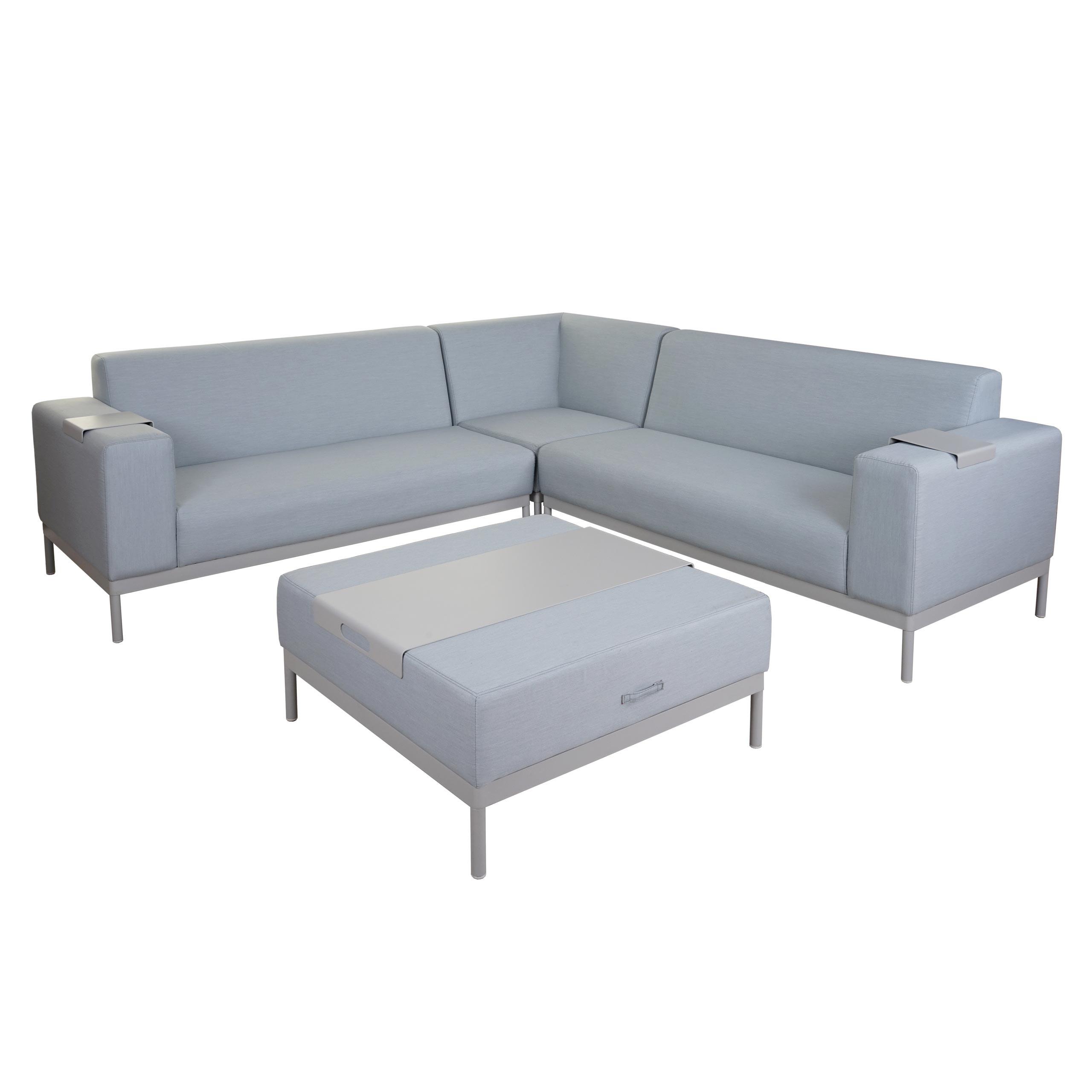 ALU-GARTEN-GARNITUR Hellblau - Hellblau, Textil - MCW